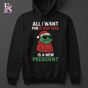 All I Want For Christmas is A New President Frog Shirt 1 jpg photographed to showcase texture, printing accuracy, and build quality.