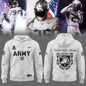 High-resolution image of the Army Black Knights football Uniform th Anniversary Army Navy Games Shirt suitable for online product display.