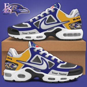 The Baltimore Ravens Air Max TN Shoes is designed to fit effortlessly into everyday style.