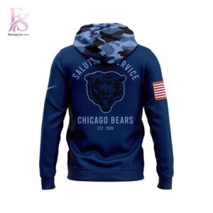 Chicago Bears 2025 Salute to Service Navy Hoodie 3 jpg with a sleek design made for all-day comfort.
