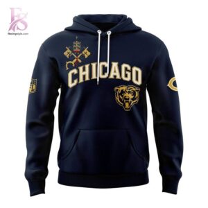 Chicago Bears Pope Leo XIV Hoodie 2 jpg with a sleek design made for all-day comfort.