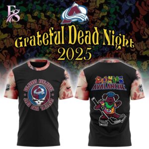 The Colorado Avalanche Grateful Dead Night th Hoodie is designed to fit effortlessly into everyday style.