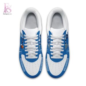Duke Blue Devils Air Force Shoes jpg photographed to showcase texture, printing accuracy, and build quality.