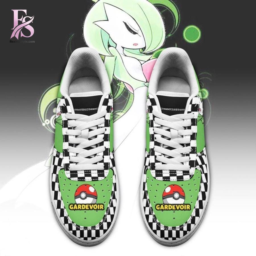 High-resolution image of the Gardevoir Checkerboard Air Force Shoes suitable for online product display.