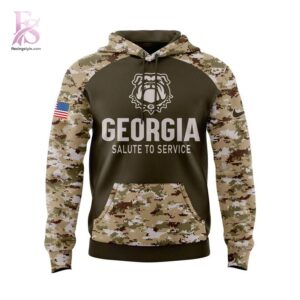 The Georgia Bulldogs Salute To Service Hoodie is designed to fit effortlessly into everyday style.