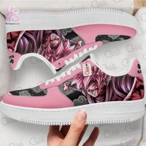 High-resolution image of the Goku Black Rose Dragon Ball Air Force Shoes suitable for online product display.