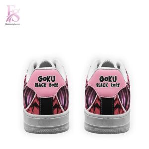 High-resolution image of the Goku Black Rose Dragon Ball Air Force Shoes suitable for online product display.