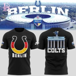 Indianapolis Colts NFL Berlin game Black hoodie jpg photographed to showcase texture, printing accuracy, and build quality.