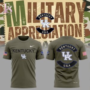 High-resolution image of the Kentucky Wildcats Military Appreciation Hoodie suitable for online product display.