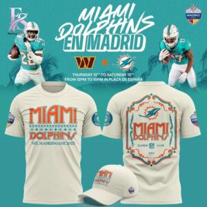 Miami Dolphins 2025 NFL Madrid Game Hoodie 4 jpg with a sleek design made for all-day comfort.