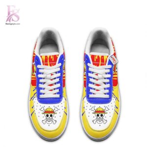 High-resolution image of the Monkey D Luffy Symbol Air Force Shoes suitable for online product display.