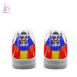 High-resolution image of the Monkey D Luffy Symbol Air Force Shoes suitable for online product display.
