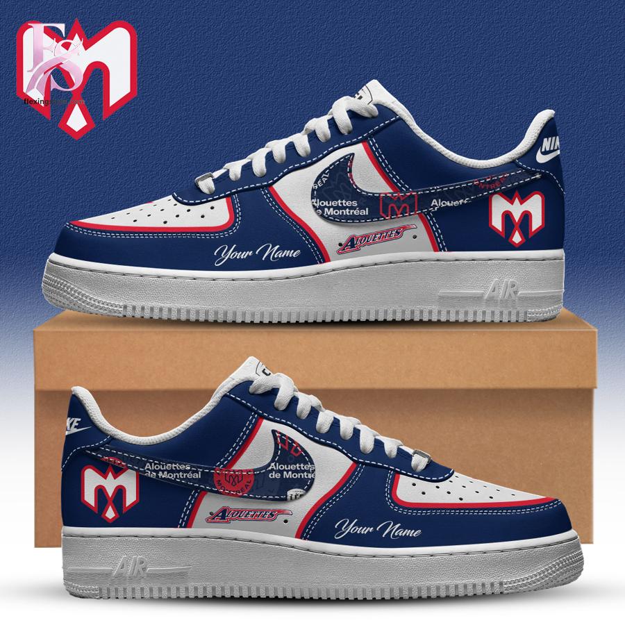 High-resolution image of the Montreal Alouettes Air Force Shoes suitable for online product display.
