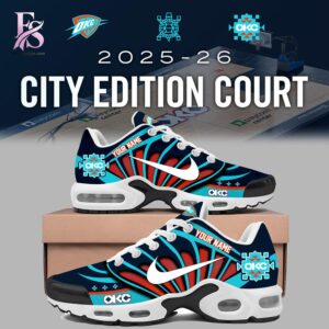 The OKC Thunder Basketball City Edition TN Shoes is designed to fit effortlessly into everyday style.