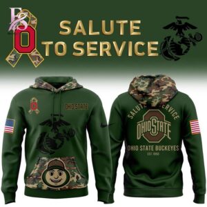 Ohio State Buckeyes 2025 NFL Salute to Service Marines Hoodie 1 jpg with a sleek design made for all-day comfort.