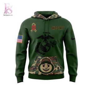 Ohio State Buckeyes 2025 NFL Salute to Service Marines Hoodie 2 jpg with a sleek design made for all-day comfort.