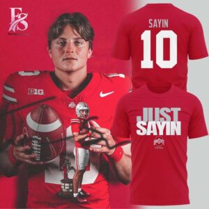 Ohio State Buckeyes Julian Sayin Shirt 1 jpg photographed to showcase texture, printing accuracy, and build quality.