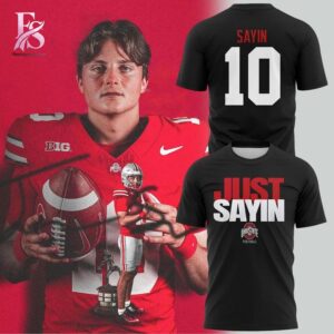 Ohio State Buckeyes Julian Sayin Shirt 3 jpg photographed to showcase texture, printing accuracy, and build quality.