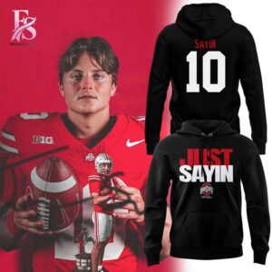 Ohio State Buckeyes Julian Sayin Shirt 4 jpg photographed to showcase texture, printing accuracy, and build quality.