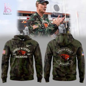 High-resolution image of the Oregon State Football Military Appreciation Night Shirt suitable for online product display.