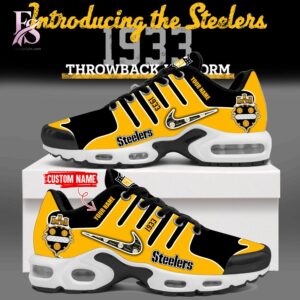 The Pittsburgh Steelers Throwback Legacy TN Air Max Shoes is designed to fit effortlessly into everyday style.