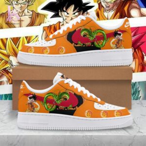 High-resolution image of the Son Goku Dragon Ball Air Force Shoes suitable for online product display.