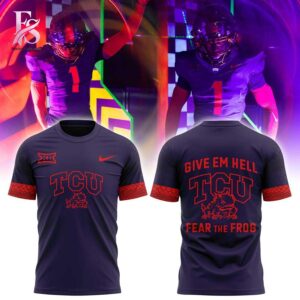 The TCU Give em Hell Fear the Frog Hoodie is designed to fit effortlessly into everyday style.