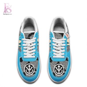 High-resolution image of the Vegeta Super Saiyan Blue Dragon Ball Air Force Shoes suitable for online product display.