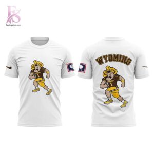 High-resolution image of the Wyoming Cowboy Football Focus Mode Shirt suitable for online product display.