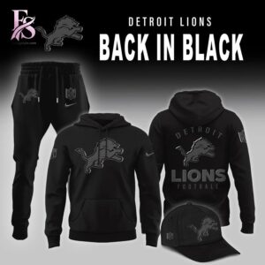 Visual preview of 2026 Back In Black Detroit Lions Hoodie 1 suitable for online shopping.