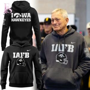 High-quality image focusing on the details of Iowa Hawkeye Football LAFB Hoodie.