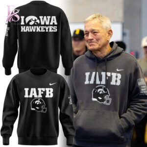 High-quality image focusing on the details of Iowa Hawkeye Football LAFB Hoodie.