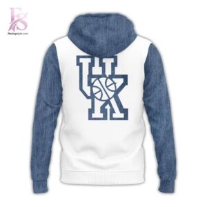 The Kentucky Wildcats men s basketball Throwback Old Classic Hoodie shown with a modern and casual look.