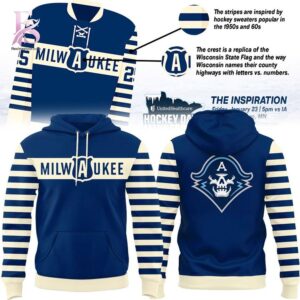 Fashion product showcasing a modern and stylish design suitable for everyday wear 2026 Milwaukee Admirals Hoodie 1
