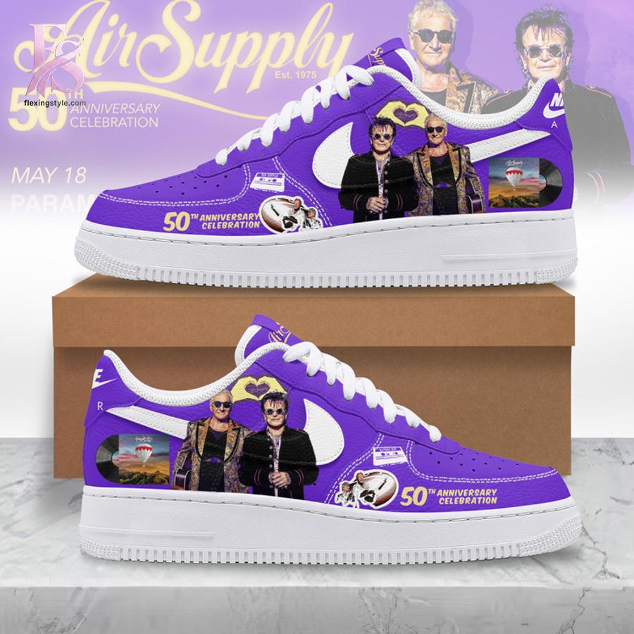 The Air Supply 50th Anniversary Celebration Air Force Shoes 1 combines ease, comfort, and a timeless everyday style.