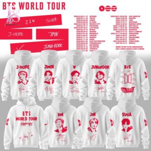 A simple choice for everyday fashion: BTS World Tour 2026 Hoodie 1.