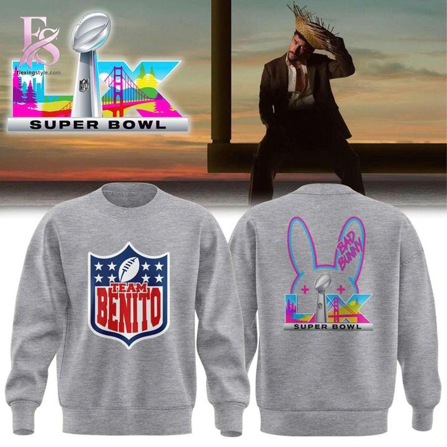 Easy to wear, the Bad Bunny x Super Bowl Team Benito Sweatshirt 1 fits everyday outfits.