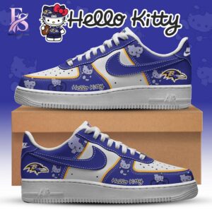 The Baltimore Ravens Hello Kitty Air Force Shoes 1 is made to feel good and look good.