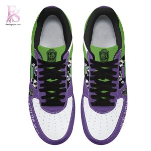 High-quality image focusing on the details of Beetlejuice Ghost With The Most Air Force Shoes 3.