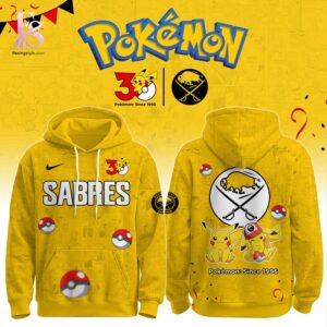 Visual preview of Buffalo Sabres Pokemon 30th Anniversary Hoodie 1 suitable for online shopping.
