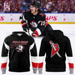Fashion product showcasing a modern and stylish design suitable for everyday wear Buffalo Sabres Uniform Hoodie 1