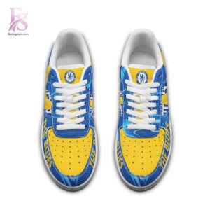 The Chelsea FC The Blues Air Force Shoes shown with a modern and casual look.