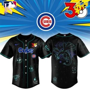 Comfortable and fashionable clothing item ideal for street style in Chicago Cubs Pokemon 30th Anniversary 2026 Baseball Jersey 1