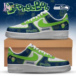 Clean, modern, and ready to use - the Choose Your Team NFL x SpongeBob Air Force Shoes.