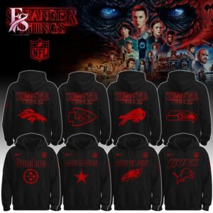 The Choose Your Team NFL x Stranger Things hoodie is ready for casual and active days.