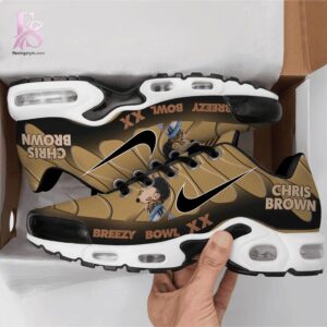 Visual preview of Chris Brown Breezy Bowl XX Air Max TN Shoes 2 suitable for online shopping.