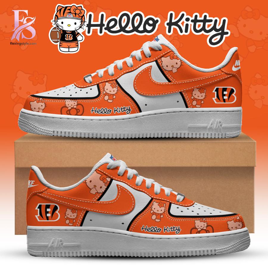 The Cincinnati Bengals Hello Kitty Air Force Shoes 1 is made to feel good and look good.