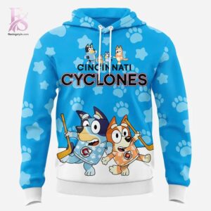 Clean, modern, and ready to use - the Cincinnati Cyclones Bluey Night Hoodie.
