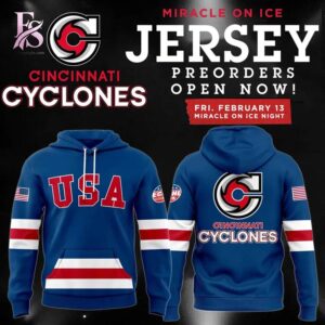 Clean, modern, and ready to use - the Cincinnati Cyclones MIRACLE Hoodie.