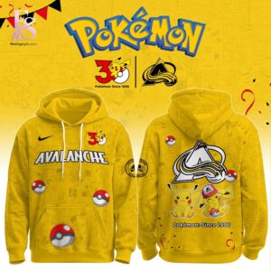 Casual and fashionable outfit suitable for all seasons Colorado Avalanche Pokemon 30th Anniversary Hoodie 1.